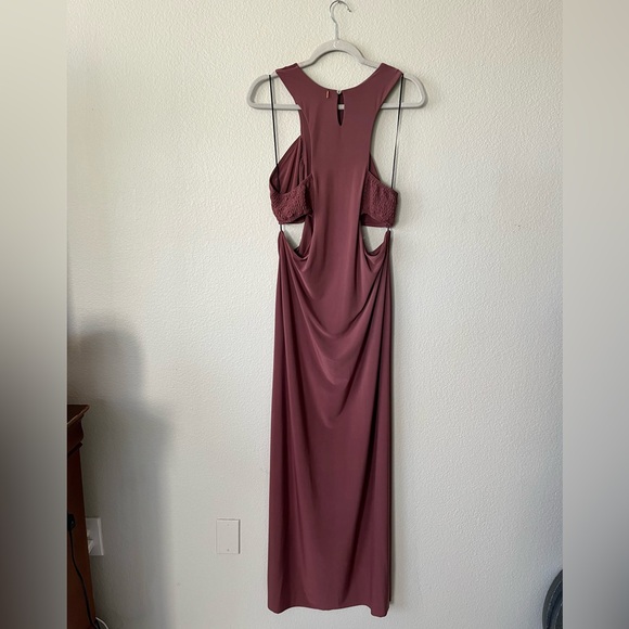 NWT Misa Los Angeles Lyra Cut Out Jersey Knit Maxi Dress in Cocoa Womens Size L - Picture 3 of 14